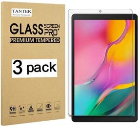 img 4 attached to 📱 TANTEK [3-Pack] Защитное стекло для экрана Samsung Galaxy Tab A 10.1 2019 - Ультра Чистое, Антицарапающее, без Пузырей, Модель SM-T510/T515