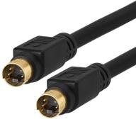 🔌 gold-plated s-video cable (svhs) - cmple 4-pin svideo cord - 3 feet logo