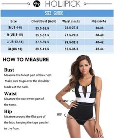 img 1 attached to Holipick Swimsuits Monokini Swimwear Purple Women's Clothing for Swimsuits & Cover Ups