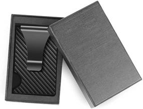 img 1 attached to Men's Carbon Fiber Minimalist Wallet - Enhancing Wallets, Card Cases & Money Organizers for Men's Accessories