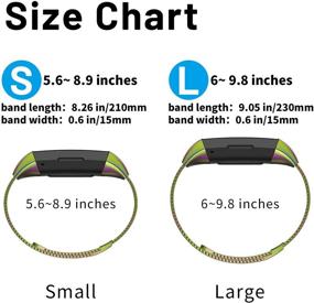 img 3 attached to 🌈 Upgrade Your Fitbit Charge 3/4 with Stylish Limque Metal Replacement Bands - Available in Multi-Color Options for Women and Men (Small, Colorful)