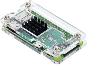 img 2 attached to 📦 Clear Pi Zero Case Kit with Heatsink, HDMI Adapter, for Raspberry Pi Zero W/Pi Zero 1.3/Pi Zero WH, including Pi Zero Heatsink