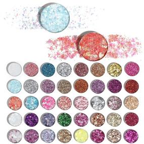 img 2 attached to evpct 40 Color Glitter Sparkle Glue Eyeshadow Palette - Professional Shimmery Sparkly Makeup for Vibrant Eye Looks