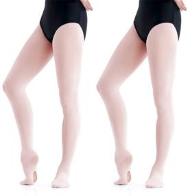img 4 attached to Girls' Clothing: Daydance 👧 Convertible Transition Tights - 110-125Cm
