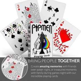 img 2 attached to 🃏 Premium White Deck Playing Cards with Unique Pipmen Design - Perfect for Kids & Adults, Includes Free Card Game eBook