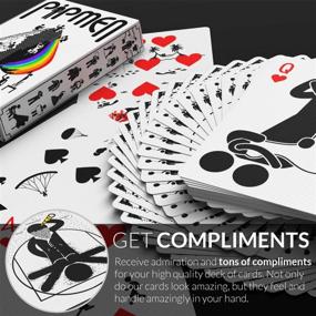 img 1 attached to 🃏 Premium White Deck Playing Cards with Unique Pipmen Design - Perfect for Kids & Adults, Includes Free Card Game eBook