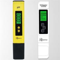 rooyle backlight digital ph meter and tds meter combo with high precision. ph tester with ±0.01 ph accuracy and 3-in-1 tds ec temperature meter for water with ±2% accuracy. logo