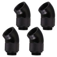 💦 gkanmore 4pcs g1/4" 45 degree rotary extender fittings for pc water cooling systems - enhanced cooling efficiency logo