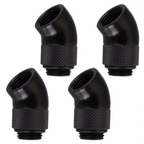 img 4 attached to 💦 GKanMore 4Pcs G1/4" 45 Degree Rotary Extender Fittings for PC Water Cooling Systems - Enhanced Cooling Efficiency