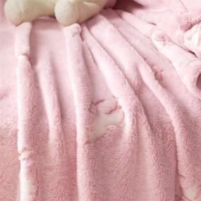 img 3 attached to 🦄 Topick Unicorn Flannel Throw Blanket: Soft Pink Glow in the Dark Blanket for Kids, Lightweight & Comfy Nursery and Living Room Decor, Ideal for All Seasons – 50x60 Inch 1 Panel