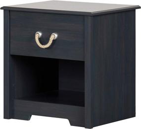 img 2 attached to 🔹 Navali 1-Drawer Nightstand in Blueberry Finish by South Shore