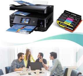 img 1 attached to 🖨️ GREENBOX Восстановленный картридж для принтера Epson Expression XP-640 XP-830 XP-7100 XP-530 XP-630 XP-635: комплект 410XL T410XL (черный, фото черный, голубой, пурпурный, желтый) - Повышенное качество печати и выгодное решение для экономии.