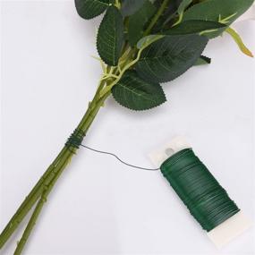 img 2 attached to 🎨 Versatile Livder 6 Pack: 228 Yards of 22 Gauge Green Flexible Paddle Wire for Crafts, Wreaths, Garland, and Floral Arrangements