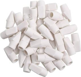 img 2 attached to 50 Pieces Pencil Top Erasers Cap Erasers And A Pencil Sharpener (White)