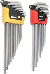 img 4 attached to 🔧 WIHA 66982 ErgoStar Ball End Hex L-Key Set with Inch and Metric Sizes - 22-Piece