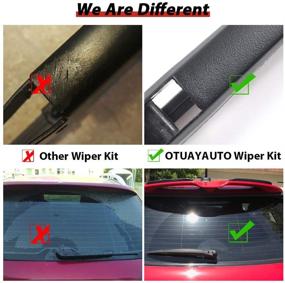 img 1 attached to OTUAYAUTO BE8Z17526C Rear Windshield Wiper Arm Blade Set, Compatible with Ford Fiesta 2011-2016 - Replacement Option for Improved Performance and Durability