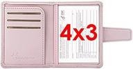stellar vaccine card holder - covid card protector wallet 🔒 for vaccination records, 4x3 cdc vaccination card protector, fully vaccinated club (pink) logo
