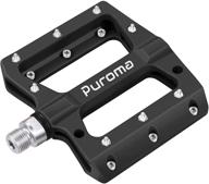 🚲 nylon fiber non-slip mountain bike pedals - puroma 9/16 inch bicycle platform flat pedals for road, mtb, bmx bikes logo