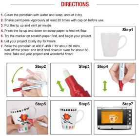 img 1 attached to ZEYAR Акриловые маркеры для росписи фарфора и керамики | Профессиональный набор из 12 цветов | На водной основе | Средней жирности наконечники | Устойчивы к воде и выгоранию | Для декорирования кружек и керамики | Перманентная коллекция