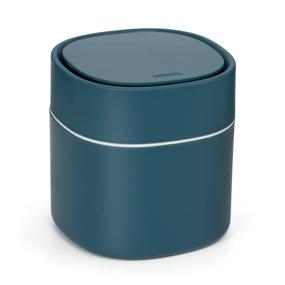 img 4 attached to 🗑️ Compact 2L Mini Desktop Trash Can with Lid - Multifunctional Tabletop Wastebasket for Office, Kitchen, Table, Desk, Bedroom, Living Room, Bathroom, Dressing Table (C-Style)