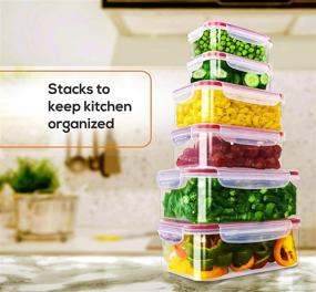 img 1 attached to Utopia Kitchen 24-Piece Plastic Food Containers Set with Airtight Lids - Reusable, Leak-Proof, and Microwave Safe Storage Solution for Leftovers, Lunch Boxes, and Freezer
