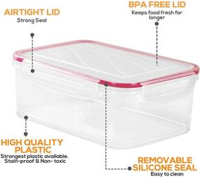 img 2 attached to Utopia Kitchen 24-Piece Plastic Food Containers Set with Airtight Lids - Reusable, Leak-Proof, and Microwave Safe Storage Solution for Leftovers, Lunch Boxes, and Freezer
