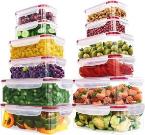img 4 attached to Utopia Kitchen 24-Piece Plastic Food Containers Set with Airtight Lids - Reusable, Leak-Proof, and Microwave Safe Storage Solution for Leftovers, Lunch Boxes, and Freezer