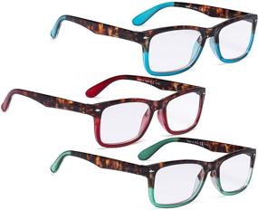 img 4 attached to 👓 Pack of 3 Ladies Comfort Reader Eyeglasses for Women | Reading Glasses