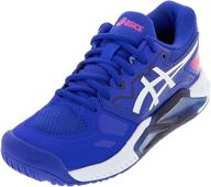 asics women's gel 🎾 challenger tennis shoes - lazuli blue logo