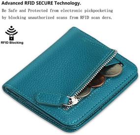 img 2 attached to FUNTOR Compact Leather Wallet with Advanced RFID Blocking for Women - Perfect Handbag and Wallet Combo