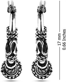 img 2 attached to LeCalla Sterling Silver Antique Earrings for Girls - Trendy Jewelry