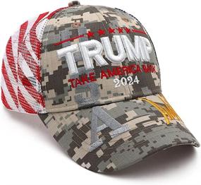 img 2 attached to Trump 2024 Hat - Keep America Great Camo Hat, MAGA Embroidered Baseball Cap (Adjustable)