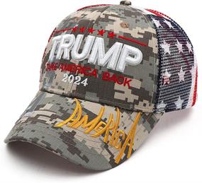 img 3 attached to Trump 2024 Hat - Keep America Great Camo Hat, MAGA Embroidered Baseball Cap (Adjustable)