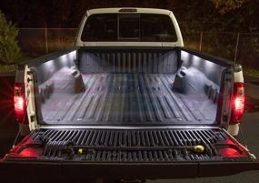 img 2 attached to 🚚 Universal White Truck Bed Cargo LED Lighting Kit by LEDGlow - 8pc Waterproof Pod Lights Mount beneath Bed Rails - Includes On/Off Toggle Power Switch