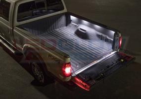 img 1 attached to 🚚 Universal White Truck Bed Cargo LED Lighting Kit by LEDGlow - 8pc Waterproof Pod Lights Mount beneath Bed Rails - Includes On/Off Toggle Power Switch