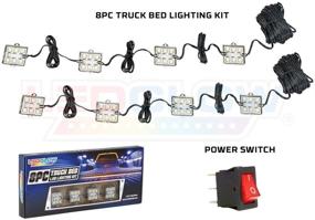 img 3 attached to 🚚 Universal White Truck Bed Cargo LED Lighting Kit by LEDGlow - 8pc Waterproof Pod Lights Mount beneath Bed Rails - Includes On/Off Toggle Power Switch