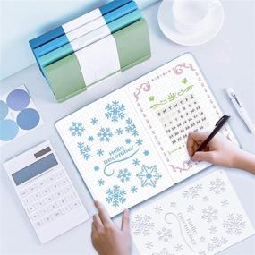 img 2 attached to 📔 Enhance Productivity with 30 PCS Ultimate Bullet Journal Stencils Supplies Set (5.1x7.9 inch) - Perfect for Journaling, Scrapbooking, and Planning - Monthly, Seasonal and Holiday Themes Included!