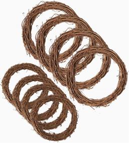 img 2 attached to 🎄 8-Pack of Natural Grapevine Wreath Rings - 2 Sizes (6inch & 8inch), Rattan Vine Branch Hoops for DIY Christmas, Easter, and Holiday Party Decorations