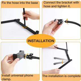 img 1 attached to FDKOBE Tripod with Cellphone Holder - Overhead Phone Mount, 📹 Online Teaching Stand for Live Streaming, Video Recording, and Cooking Tutorials