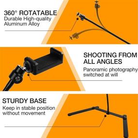img 2 attached to FDKOBE Tripod with Cellphone Holder - Overhead Phone Mount, 📹 Online Teaching Stand for Live Streaming, Video Recording, and Cooking Tutorials