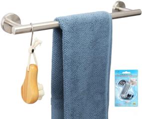 img 4 attached to 🛀 Vanloory Bath Towel Rack: Stylish and Durable Stainless Steel Bar with S Hooks - Wall Mounted Holder for Bathroom Towels (Brushed Nickel, 16 Inches)