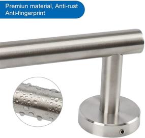 img 1 attached to 🛀 Vanloory Bath Towel Rack: Stylish and Durable Stainless Steel Bar with S Hooks - Wall Mounted Holder for Bathroom Towels (Brushed Nickel, 16 Inches)