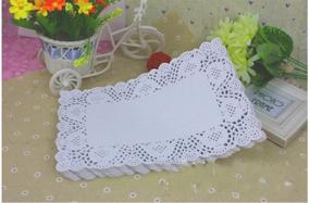 img 1 attached to 🎉 DECORA 200-Pack Rectangle White Paper Doilies: Perfect Tableware Decoration for Birthdays, Weddings & Parties