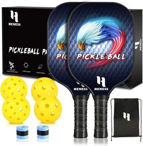 img 4 attached to 🏓 Heness Pickleball Paddles Set with 2 Paddles, 4 Balls, and Bag