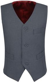 img 2 attached to Boys' Button-Up Formal Waistcoat for Toddler Dress Clothing
