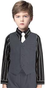 img 3 attached to Boys' Button-Up Formal Waistcoat for Toddler Dress Clothing