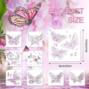 img 2 attached to 25 Pieces Butterfly Stencils - Spring Templates for DIY Home Decor - Reusable Plastic Craft Stencils for Butterfly Painting and Drawing - 7.9 x 7.9 Inch