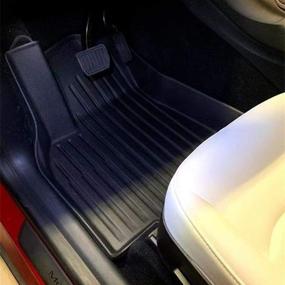 img 2 attached to 🚗 Custom Fit TPE Car Floor Mats and Cargo Liner for Tesla Model Y 5-Seat 2021 - All Weather Protection - Rear Cargo Tray, Trunk Interior Accessories (NOT compatible with 7-Seat configuration)