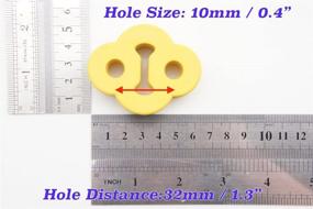 img 2 attached to 🟡 Autobahn88 Universal Exhaust Muffler Hanger Bushing, 2 Holes, 10mm (0.4") Hole Size, Suitable for Honda, Mazda, and Subaru - Yellow