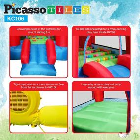 img 1 attached to 🏠 Enhanced Durability and Protection: PicassoTiles Heavy Duty Inflatable Playhouse